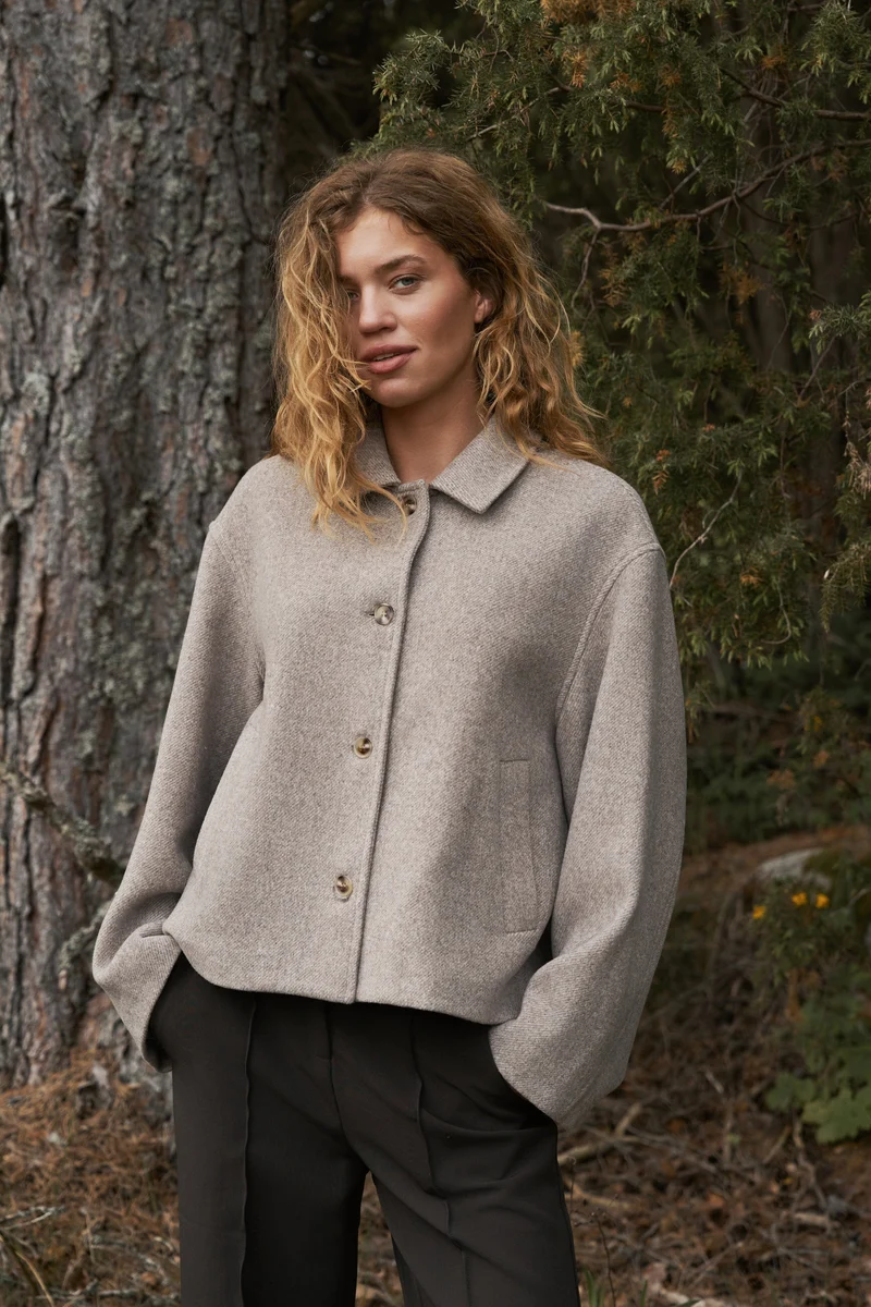 Neo Noir - Hamra Herringbone Twill Jacket 168855 - 976 - Beige Melange