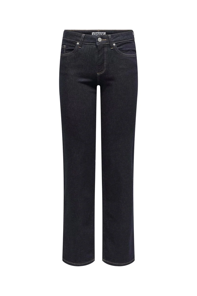 Only - Onlblush Mid Straight Tai774 - 4806104 Dark Blue Denim Rinse