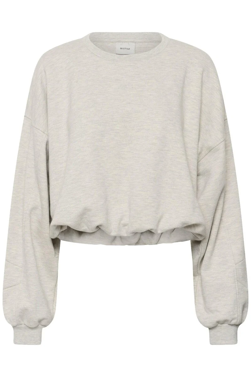 Gestuz - Gzkahla Mel Sweatshirt 10911430 - 108958 - Ultra Light Grey Mélange