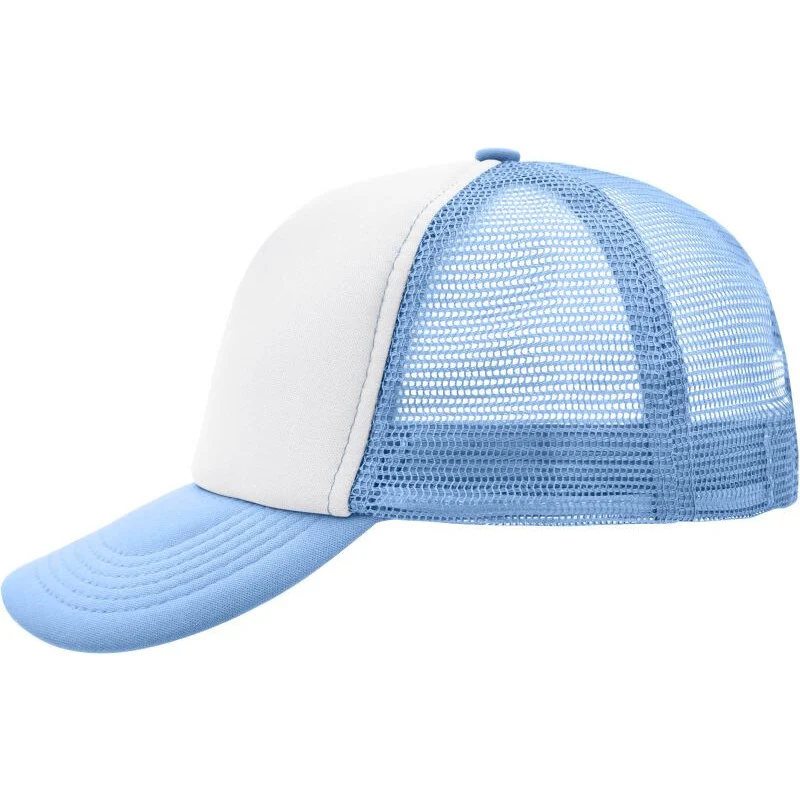 Daiber - 5-Panel Polyester Mesh Pet - White/Light Blue