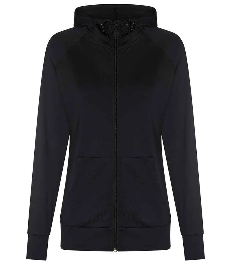 Just Cool - Cool Contrast Dames Zoodie - Jet Black/Jet Black