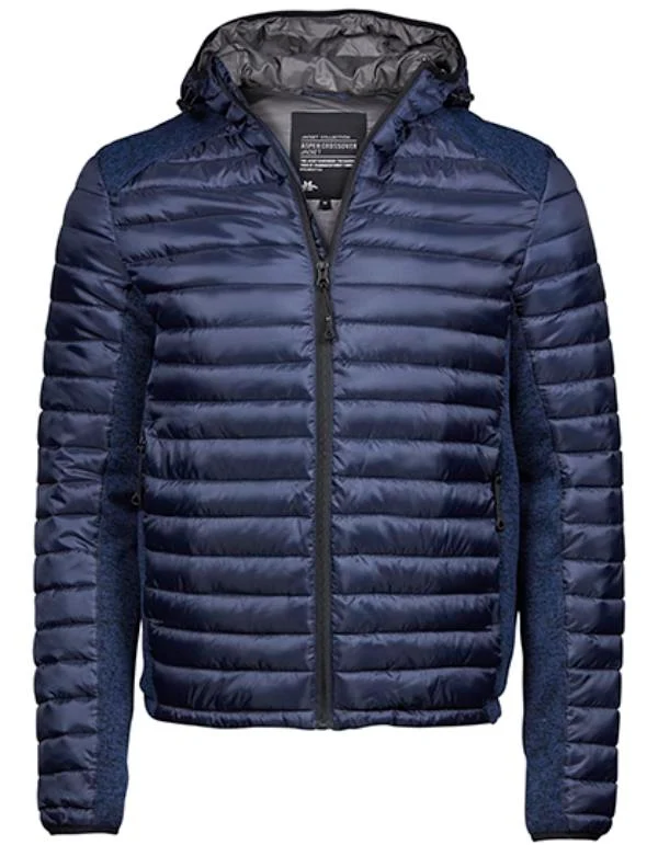 Tee Jays - Hooded Outdoor Crossover Jacket - Navy/Navy Melange