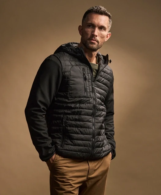 Tee Jays - Hooded Crossover Jacket - Black/Black