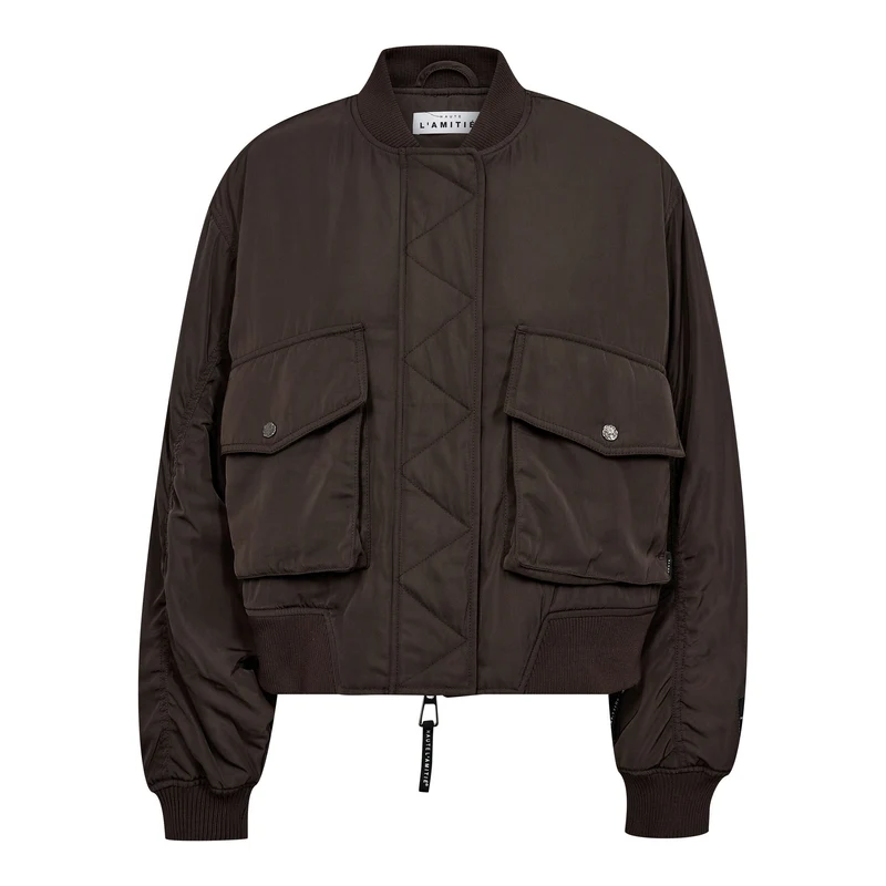 Haute L'Amitié - Bailey Zipper Bomber HL10679 - Mocca