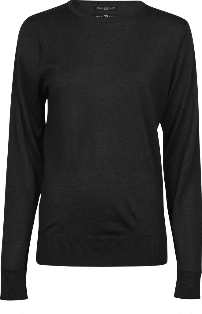 Tee Jays - Dames Crew Neck Pullover Sweater - Black