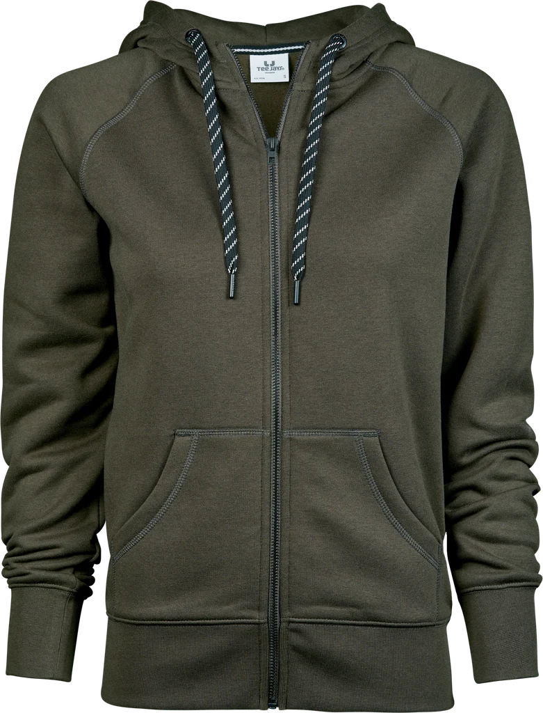 Tee Jays - Dames Fashion Hoodie met rits - Deep Green