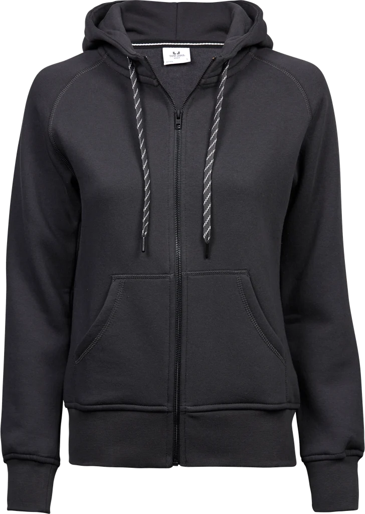 Tee Jays - Dames Fashion Hoodie met rits - Dark Grey (Solid)