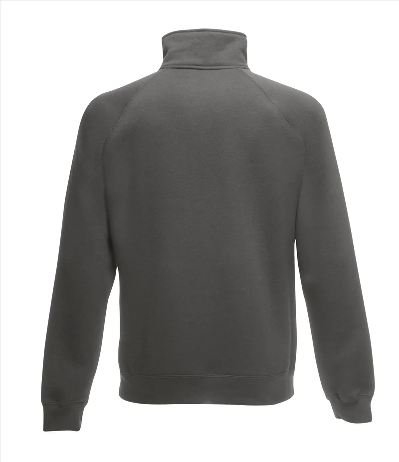 Fruit Of The Loom - Premium Sweater Met Rits - Light Graphite (Soli