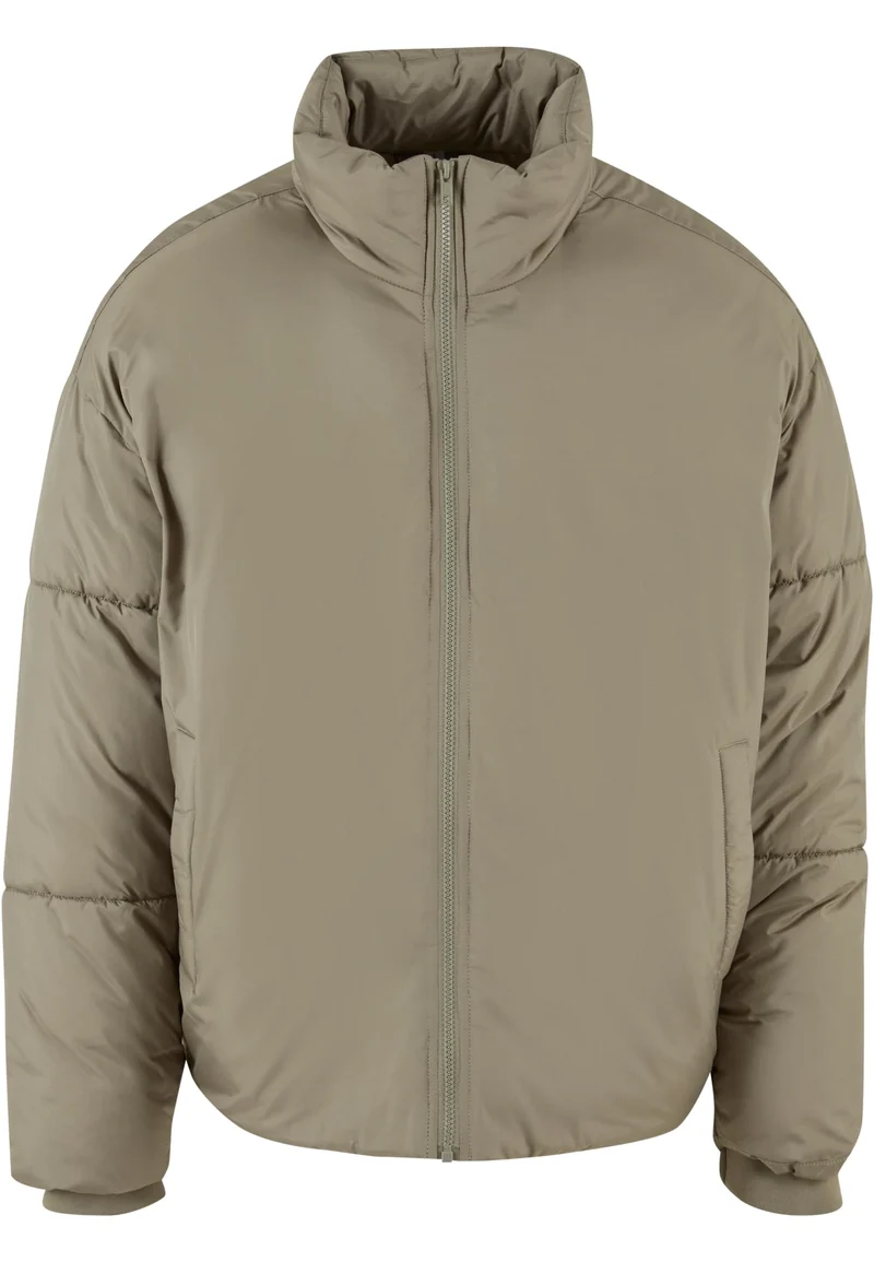 Build Your Brand - Oversized Puffer Jacket - Pale Olive