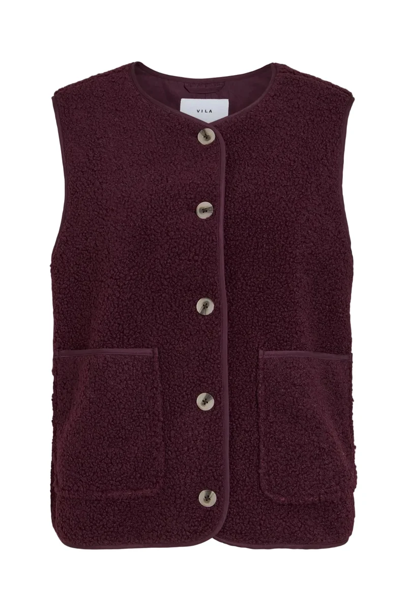 Vila - Viada Teddy Waistcoat - 5095953 Port Royale