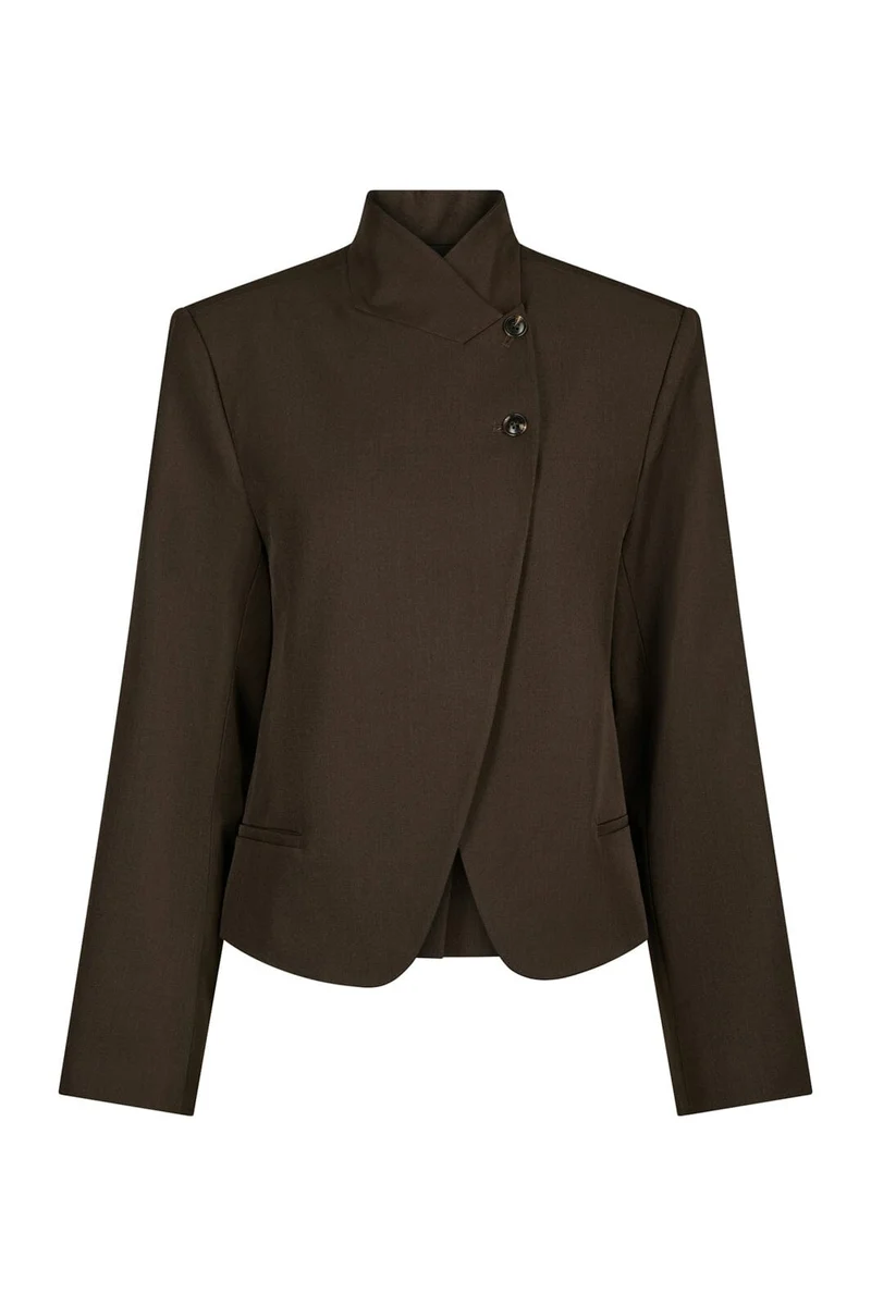 Neo Noir - Tiria Structure Blazer 170815 - 676 - Dark Brown
