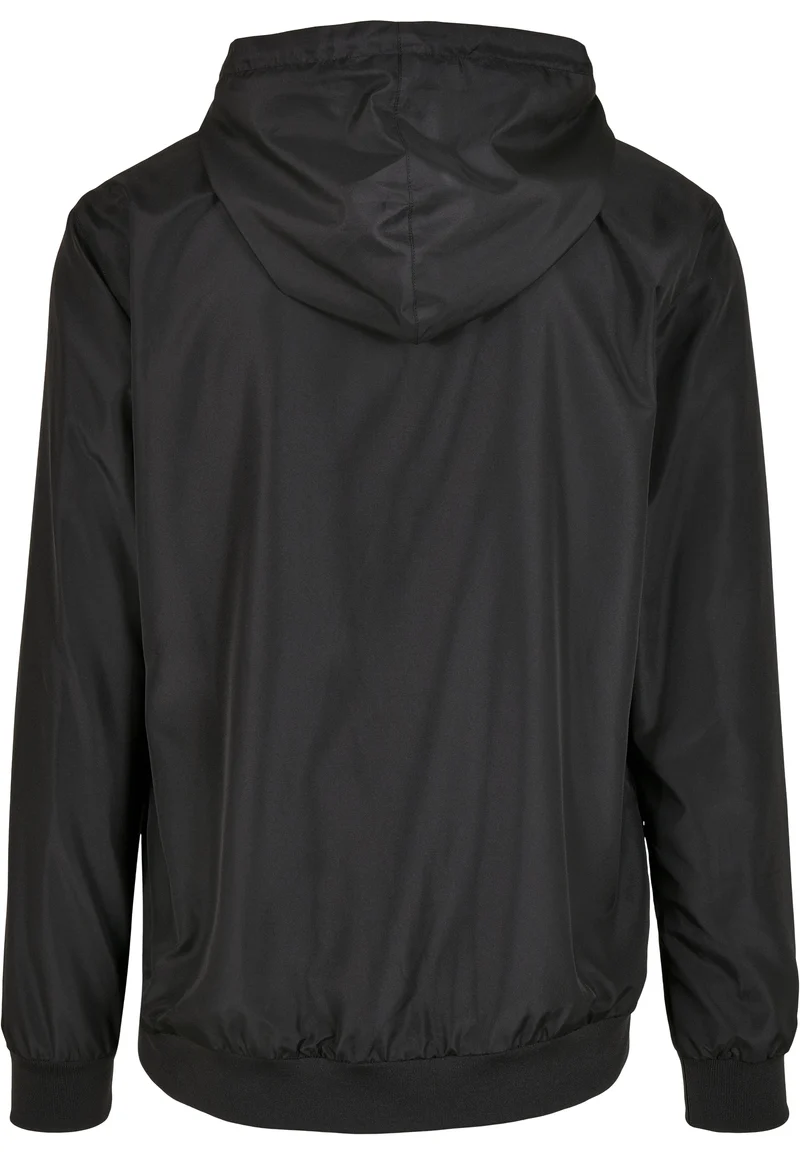 Build Your Brand - Recycled Windrunner Dames Jas - Black/White