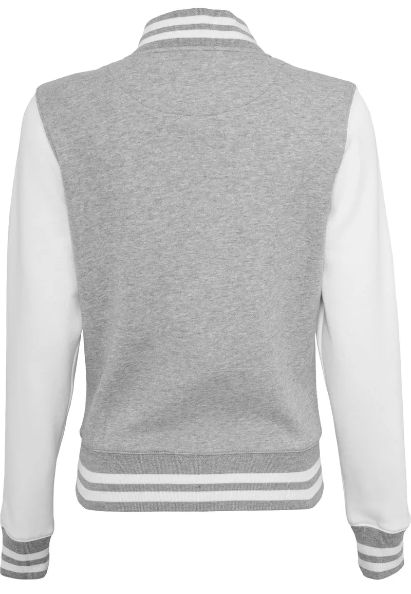 Build Your Brand - Ladies´ Sweat College Jacket - Heather Grey