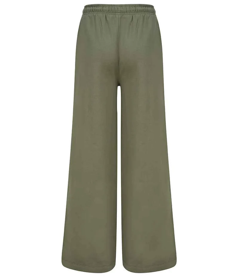 SF Women - Sustainable Dames Wide Leg Joggingbroek - Khaki