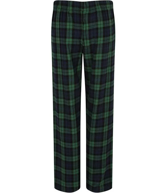 SF Women - Tartan Dames Lounge Broek - Navy-Green Check