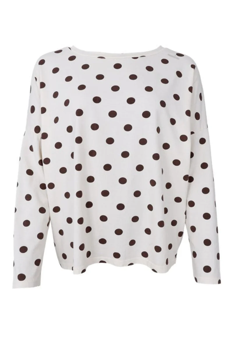 Black Colour - Bczelda Loose Ls Blouse 41120 - Shirts - Coffee Dot