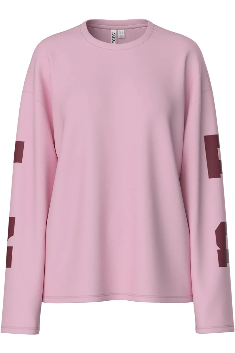 Pieces - Pcria Fany Ls T-Shirt - 5139334 Roseate Spoonbill Berlin