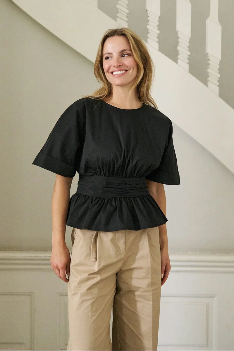 Neo Noir - Annegret Poplin Blouse 162365 - 100 - Black