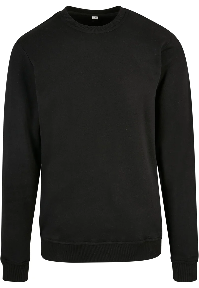 Build Your Brand - Organic Basic Crew Sweater - Black