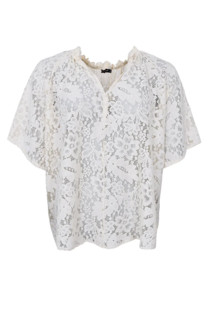 Black Colour - Bcsally Lace Blouse 41178 - Champagne