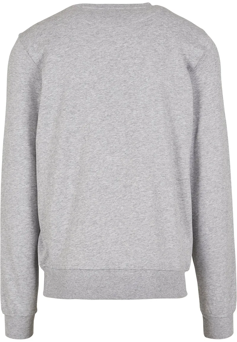 Build Your Brand - Premium Crewneck Sweater - Heather Grey