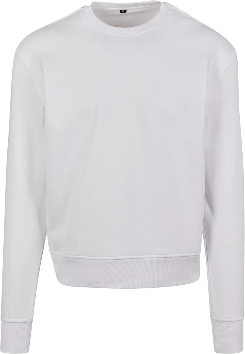 Build Your Brand - Premium Oversized Crewneck Sweater - White