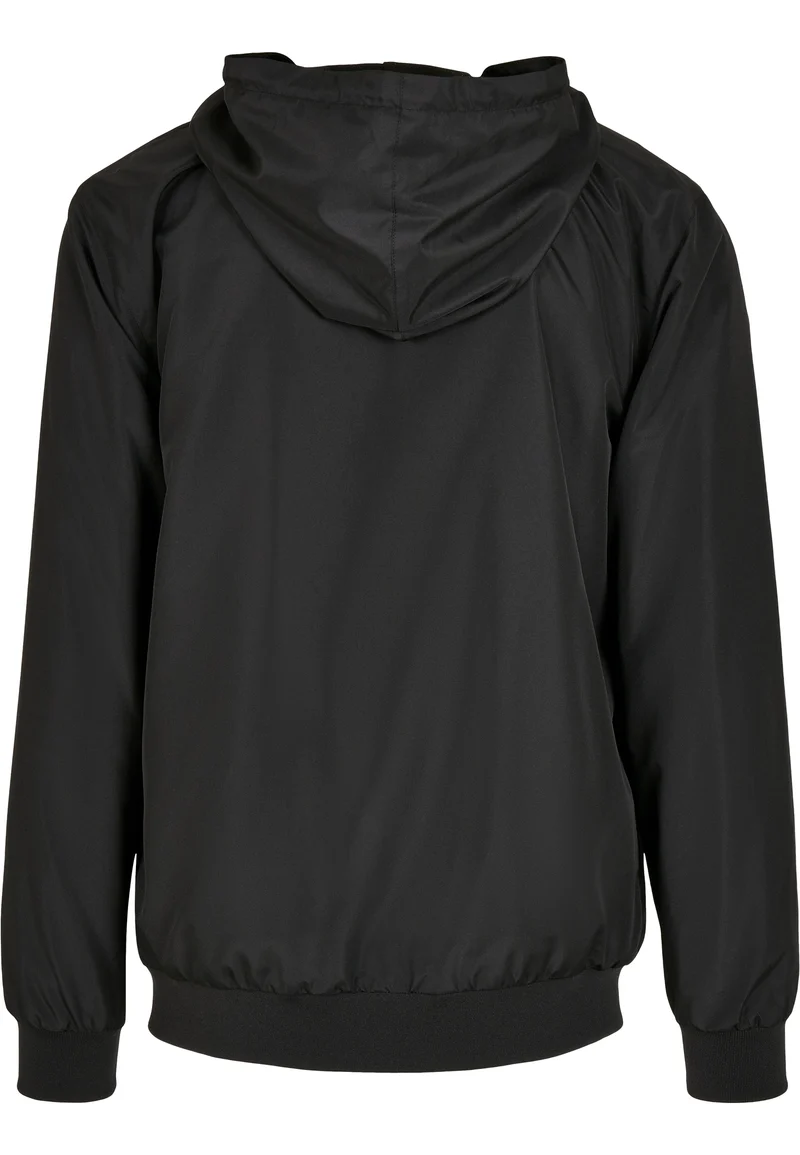 Build Your Brand - Recycled Windrunner Jas - Black/Black