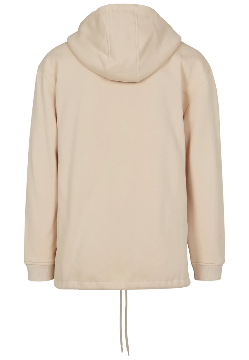 Build Your Brand - Sweat Pullover Hoodie met halve Rits - Sand