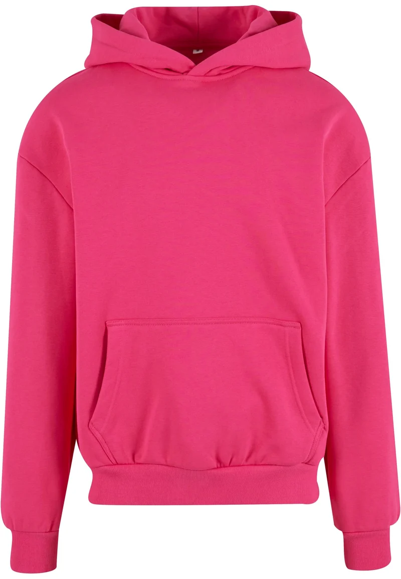 Build Your Brand - Ultra Heavy Oversized Hoodie - Hibiskus Pink