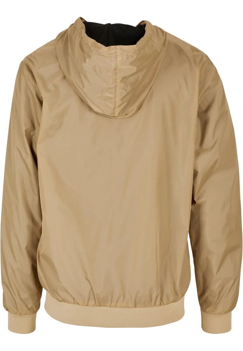 Build Your Brand - Windrunner Jas - Beige/Black
