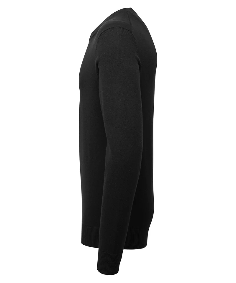Asquith & Fox - Cotton Blend V-Hals Sweater - Black