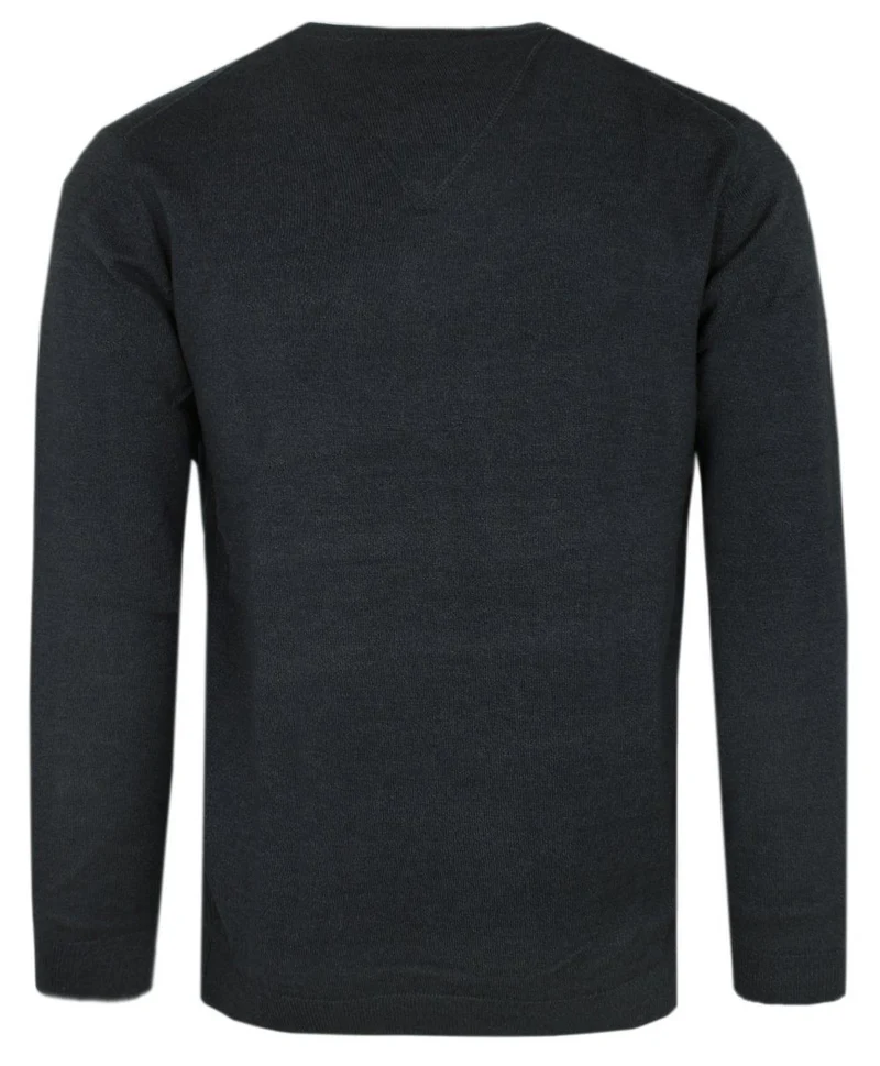 Russell Collection - Knitted Pullover Sweater - Charcoal Marl