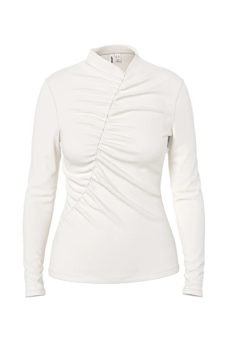 Hypedrop - Hdfrida Ls Gathered Top 32000756 - 5175615 - Cloud Dancer