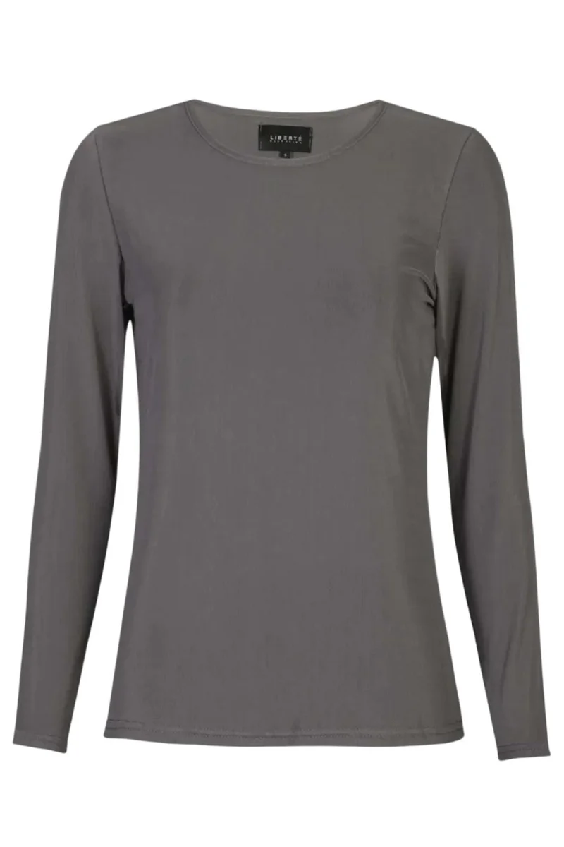 Liberte - Mesh Ls Tshirt 22065 - Dark Grey