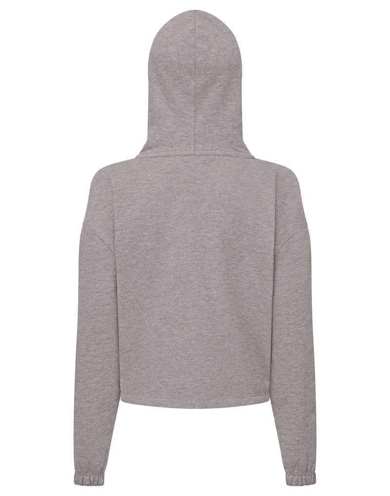 Tri-Dri - Cropped Overzised Kinder Hoodie met Rits Recycled - Heather Grey