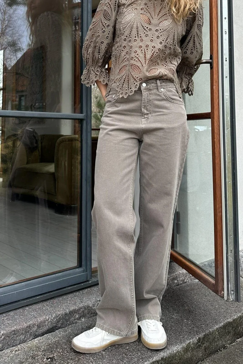 Neo Noir - Simona D Pants - Dusty Brown