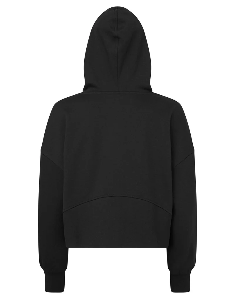 TriDri - Dames Hoodie met halve Rits - Black