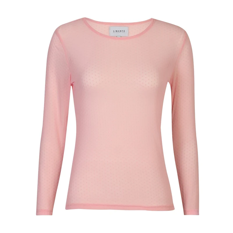 Liberte - Mesh Ls Tshirt, Dot 22069 - Rose