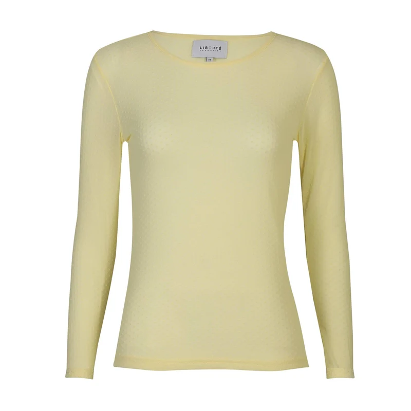 Liberte - Mesh Ls Tshirt, Dot 22069 - Yellow
