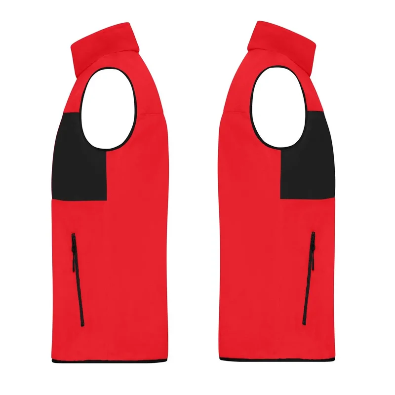 James & Nicholson - Fleece Bodywarmer - Red/Black