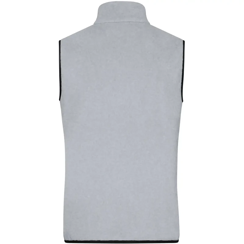 James & Nicholson - Fleece Bodywarmer - Light Melange/Black