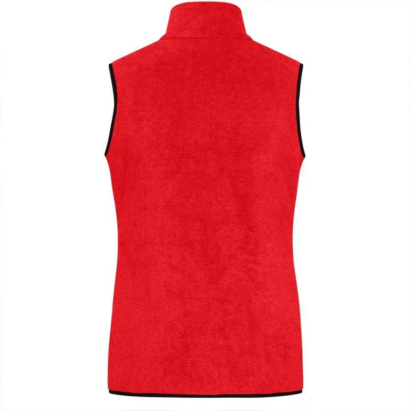 James & Nicholson - Fleece Dames Bodywarmer - Red/Black