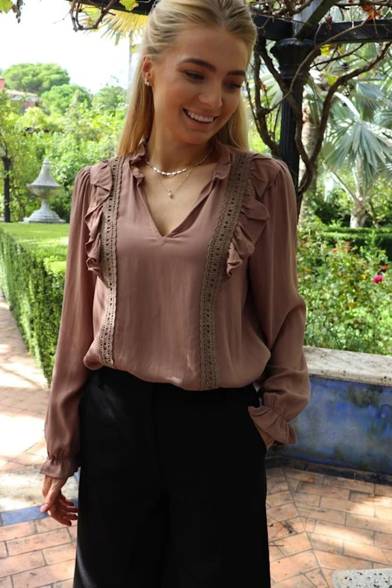 Liberte - Laura Ls Blouse 22360 - Nougat Brown