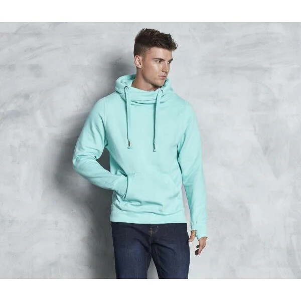 Just Hoods - Cross Neck Hoodie - Peppermint