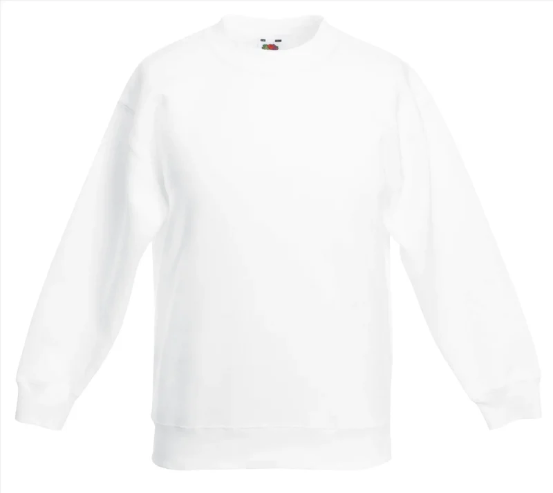 Fruit of the Loom - Kinder Classic Set-In Sweater - White