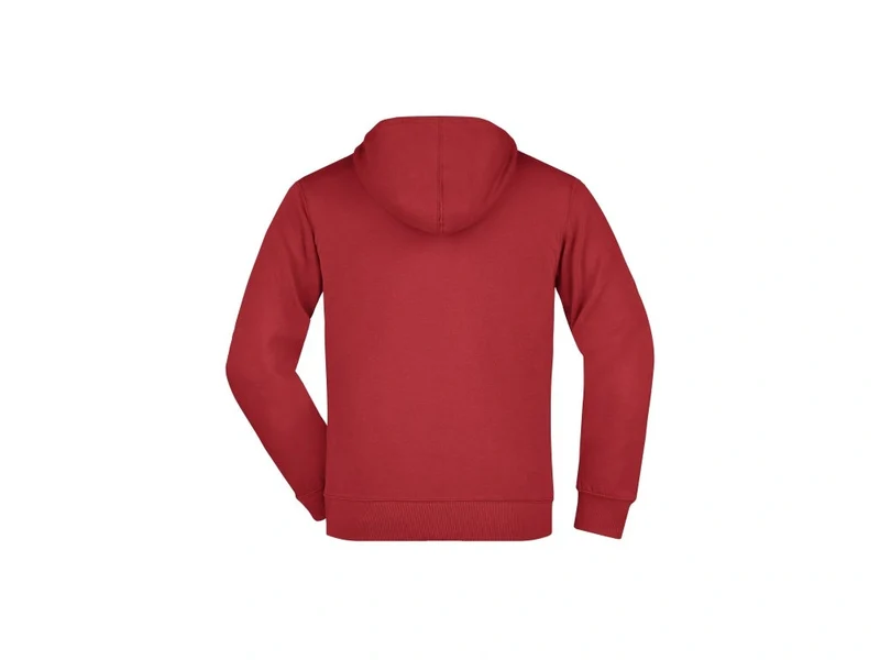 James & Nicholson - Hoodie met Rits - Red
