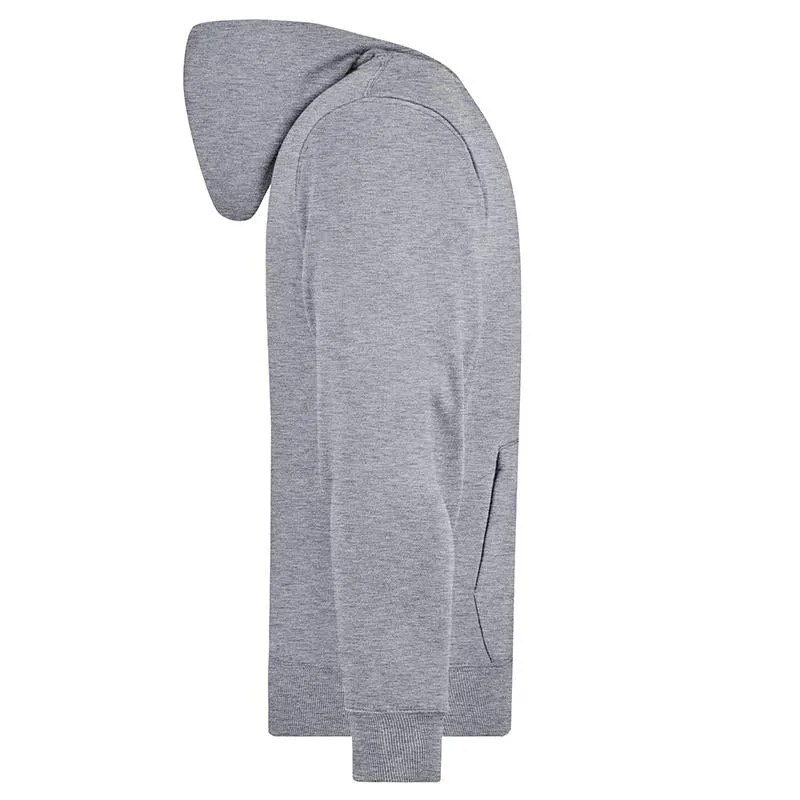 James & Nicholson - Hoodie met Rits - Grey Heather