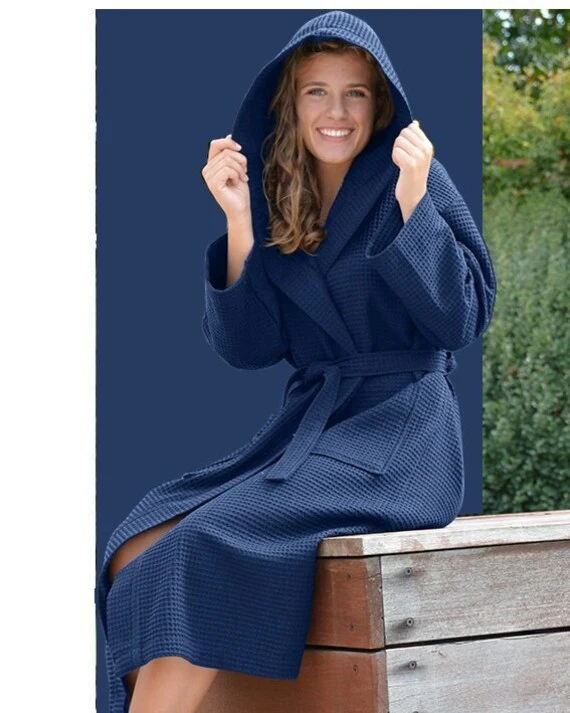 ARTG - Badjas Waffle met Capuchon - French Navy