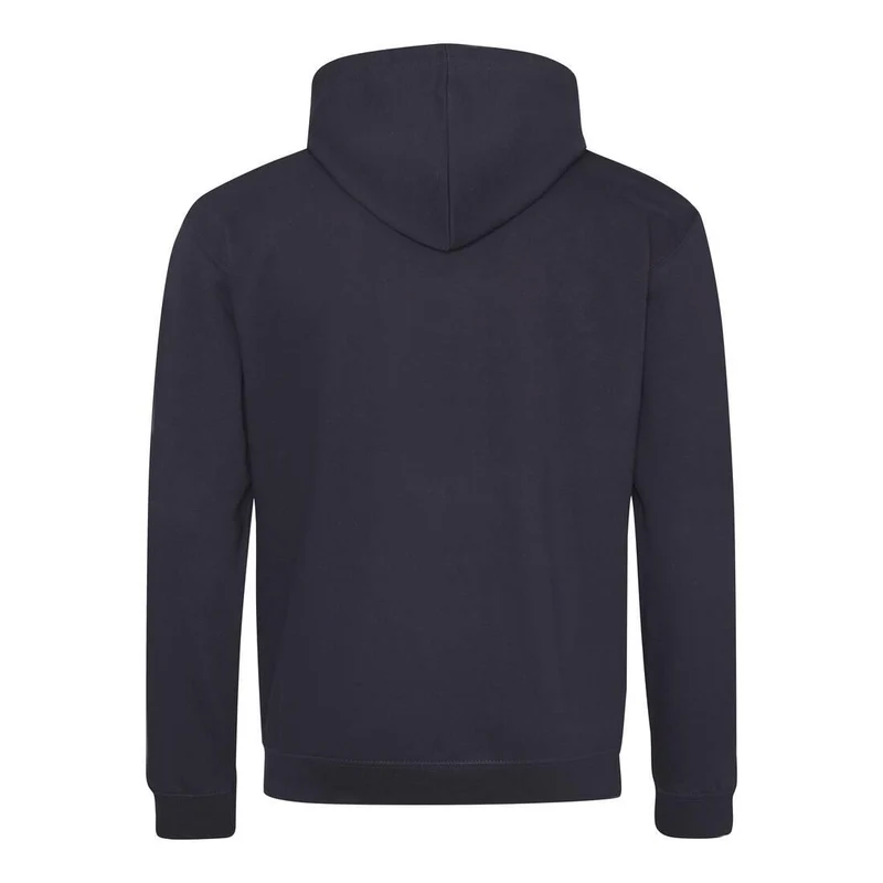 Just Hoods - Varsity Hoodie met Rits - New French Navy/Sky Blue