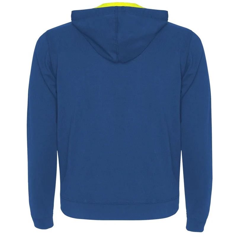 Roly - Fuji Sweater met Rits - Royal Blue 05/Fluor Yellow 221